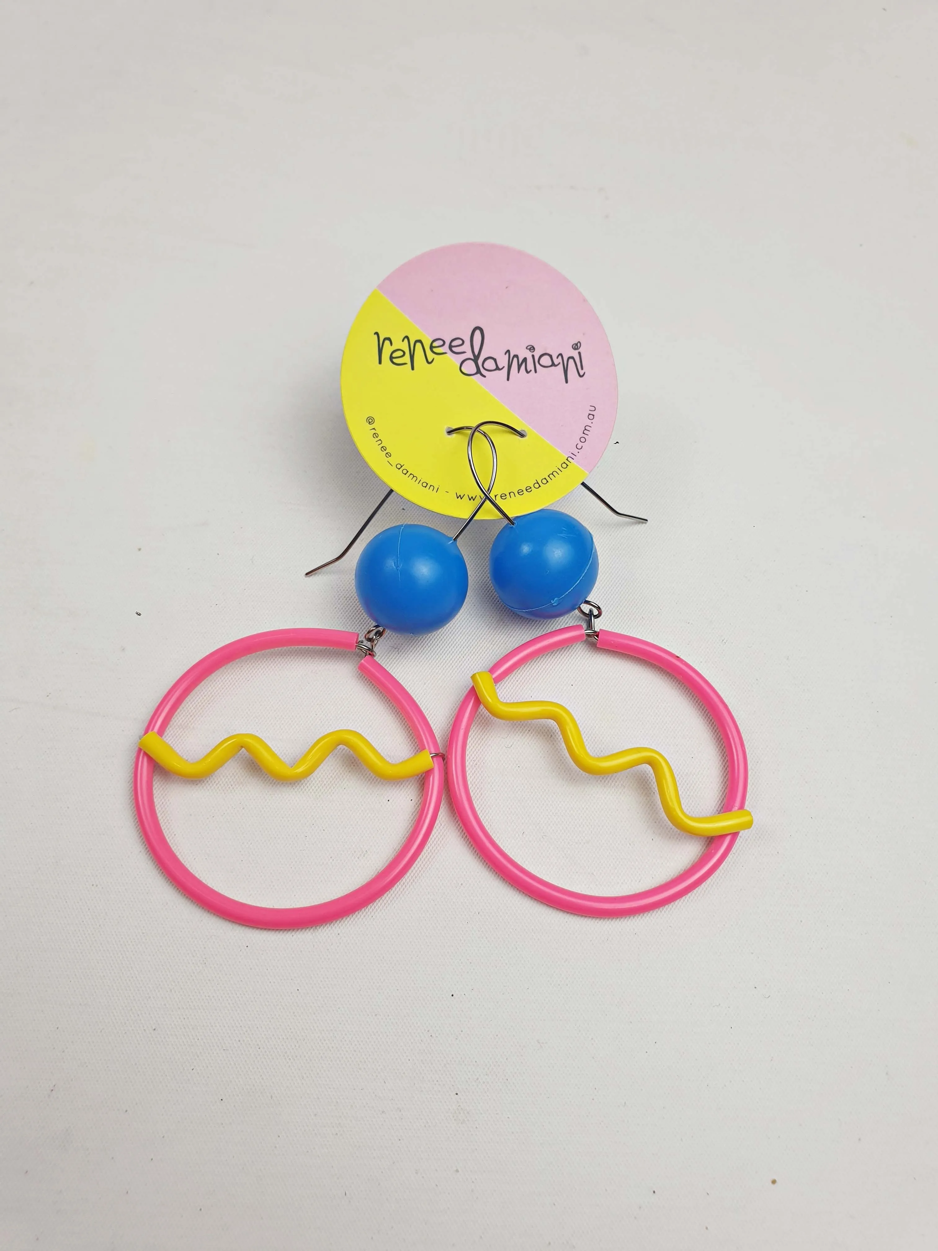 Renee Damiani funky 80s style earrings
