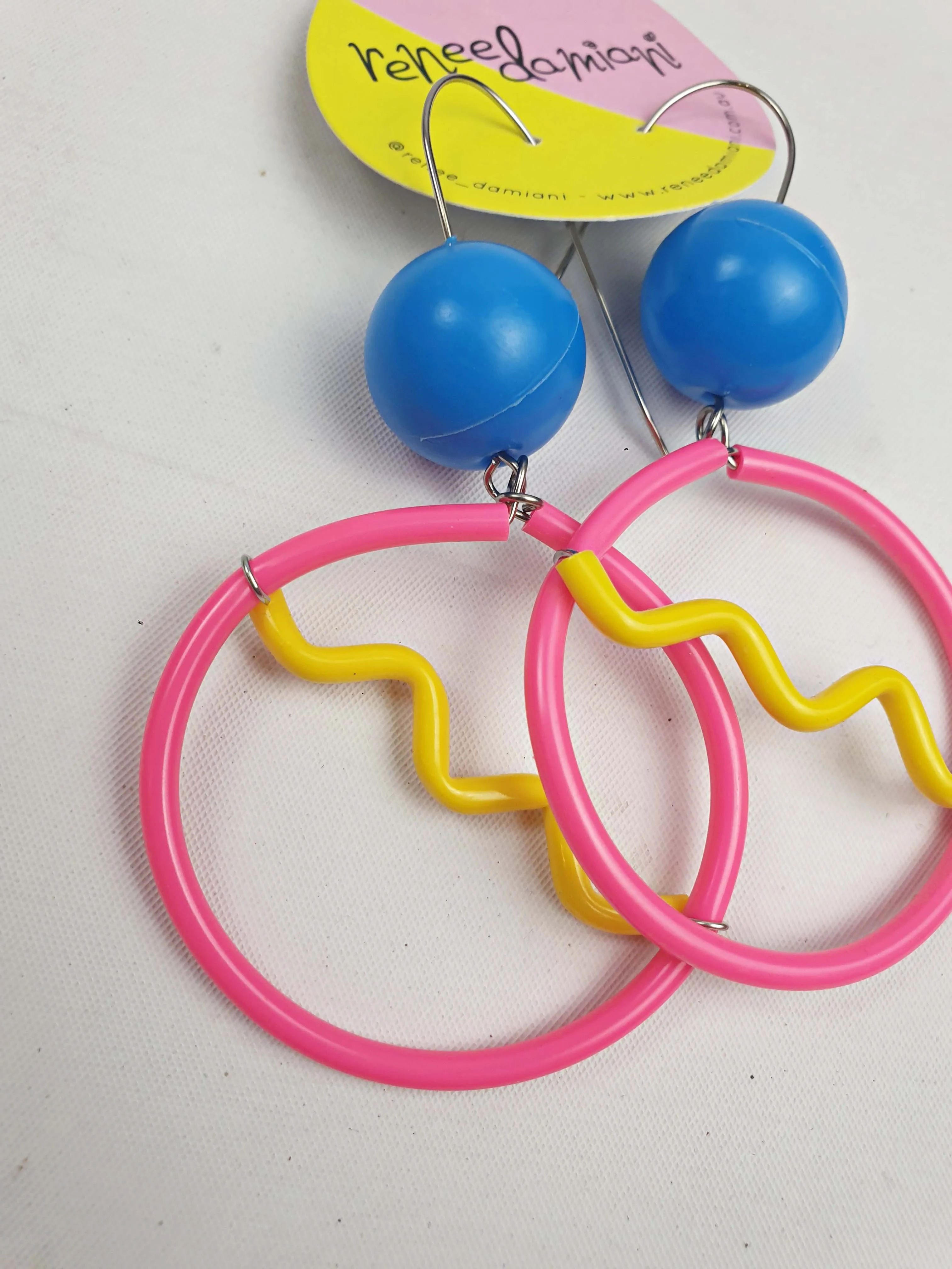 Renee Damiani funky 80s style earrings