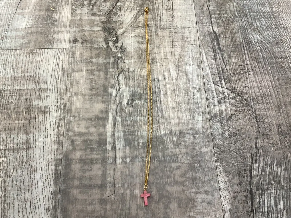 Rhodonite Cross Necklace