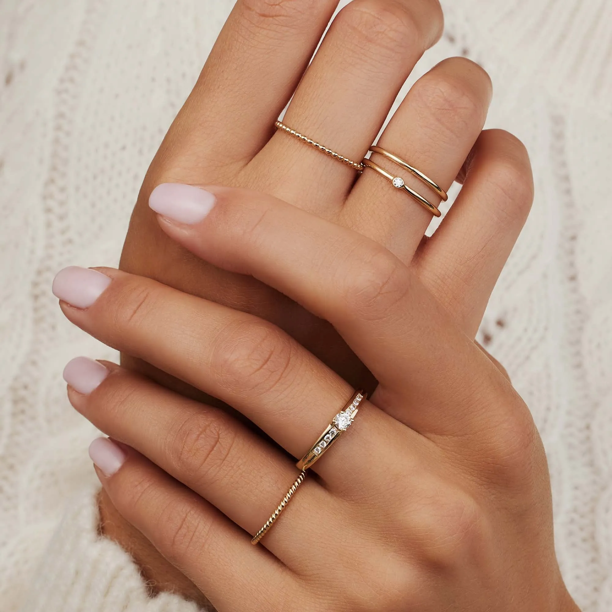 Rivoli Selene 14 karat gold ring
