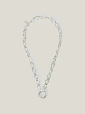 Round Link Chain Necklace | Silver