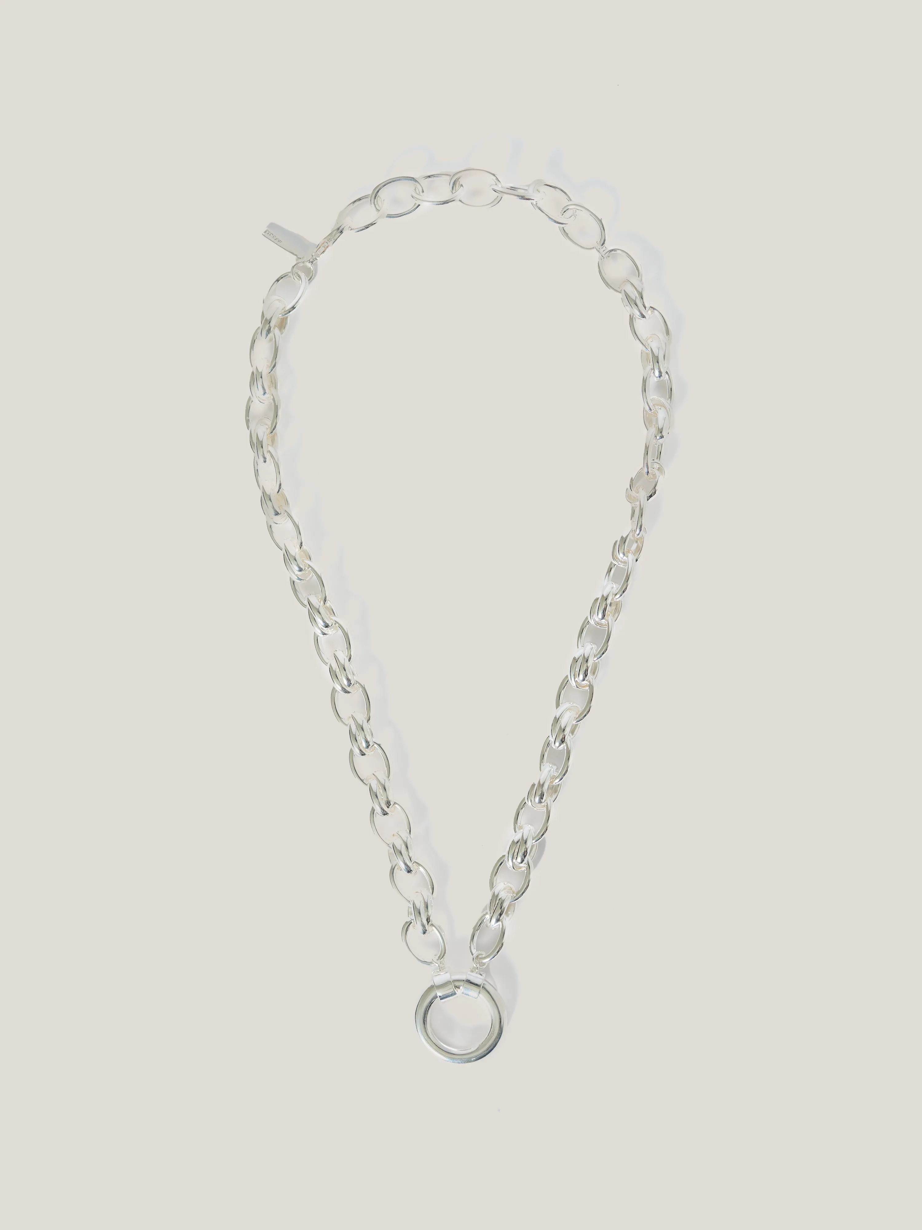 Round Link Chain Necklace | Silver