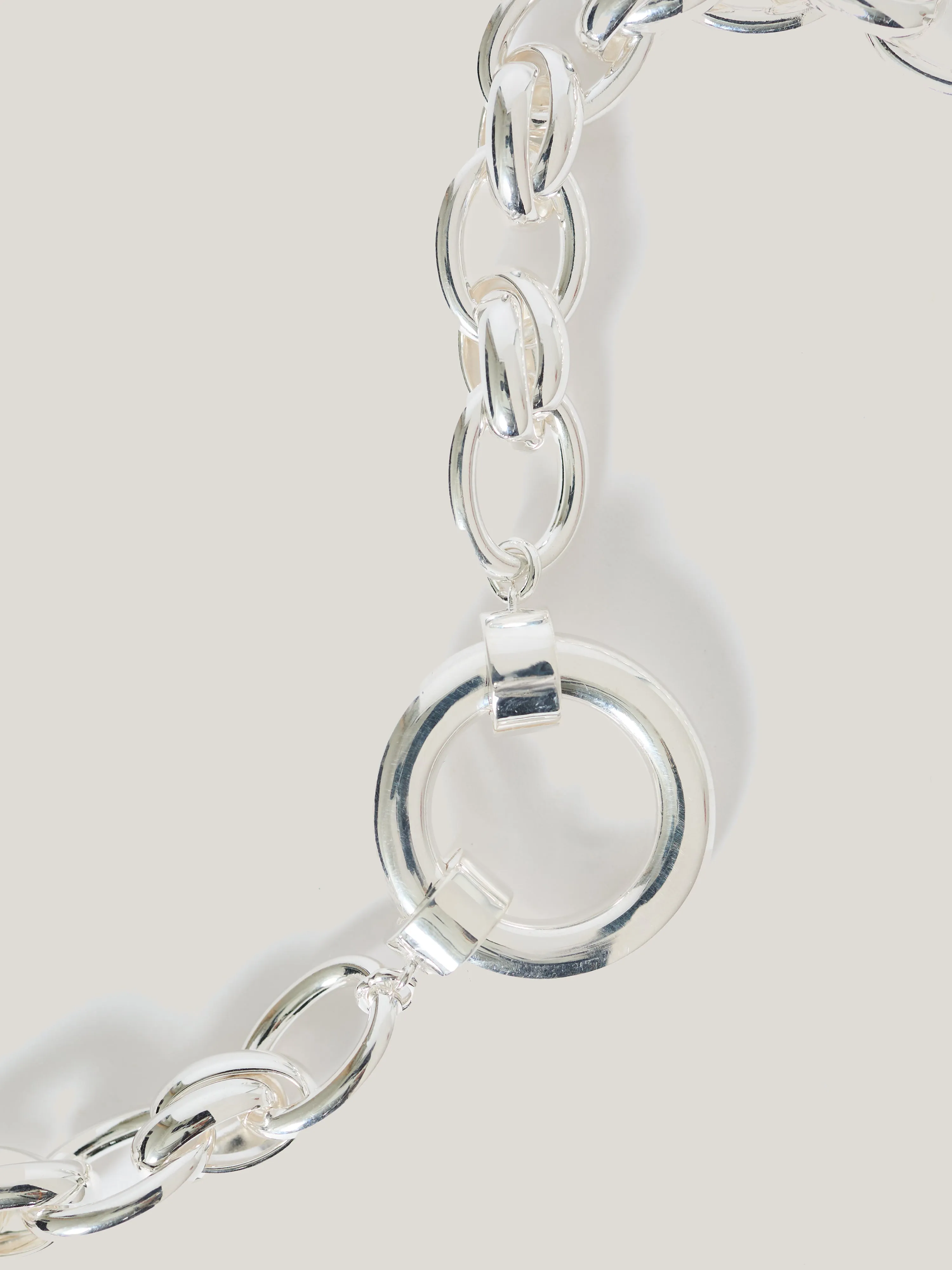 Round Link Chain Necklace | Silver