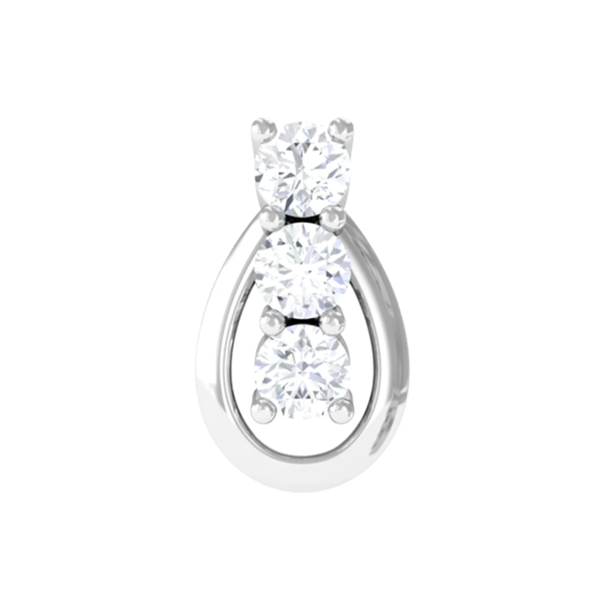 Round Moissanite Unique Earring for Tragus Piercing