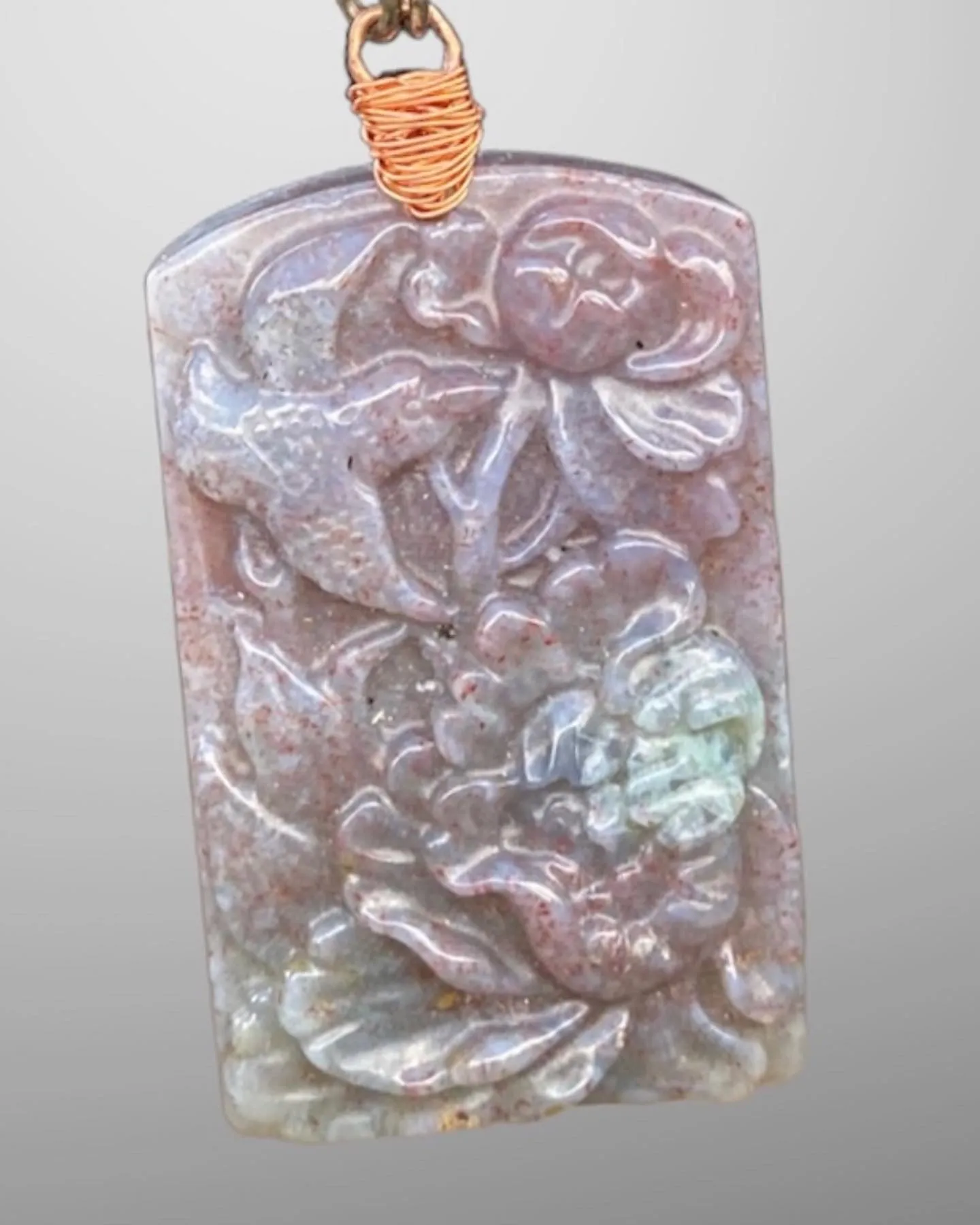 Ruby in Kyanite Carved Necklace