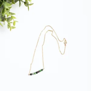 Ruby in Zoisite Bar Necklace
