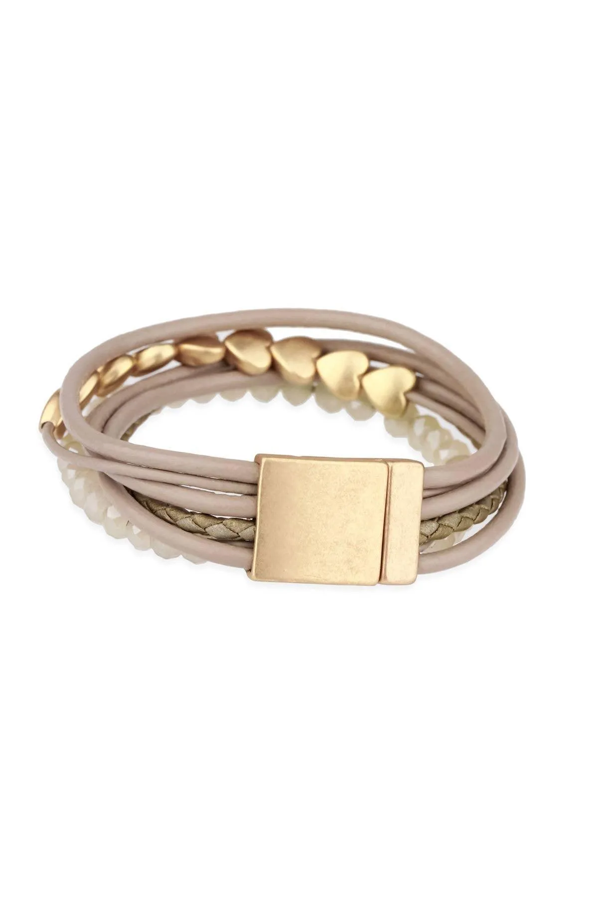 Saachi Multi Strand Heart Bracelet