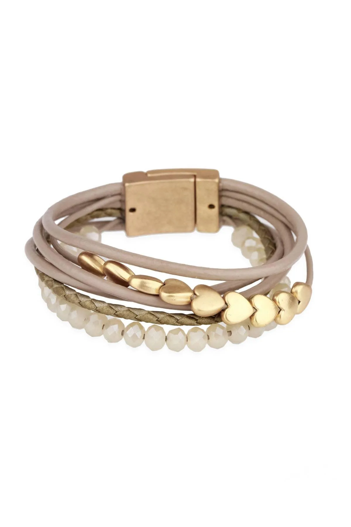Saachi Multi Strand Heart Bracelet
