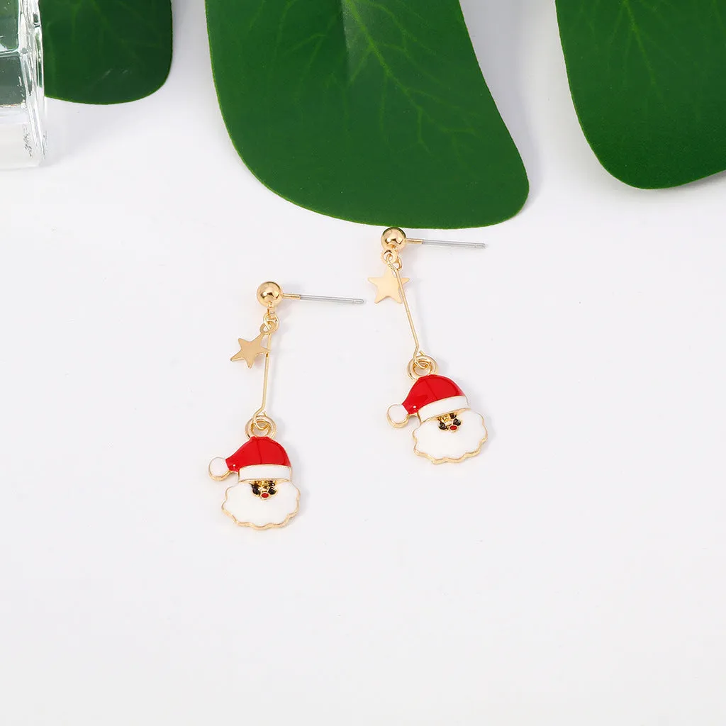 Santa Claus Christmas earrings are fashionable jewelry that are fashionable Christmas gifts for women suitable for daily life