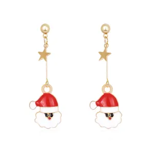 Santa Claus Christmas earrings are fashionable jewelry that are fashionable Christmas gifts for women suitable for daily life