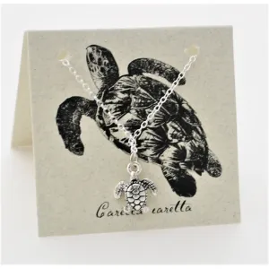 Sea Turtle Necklace - Silver