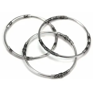 Set of Three Classic Bali Bangles