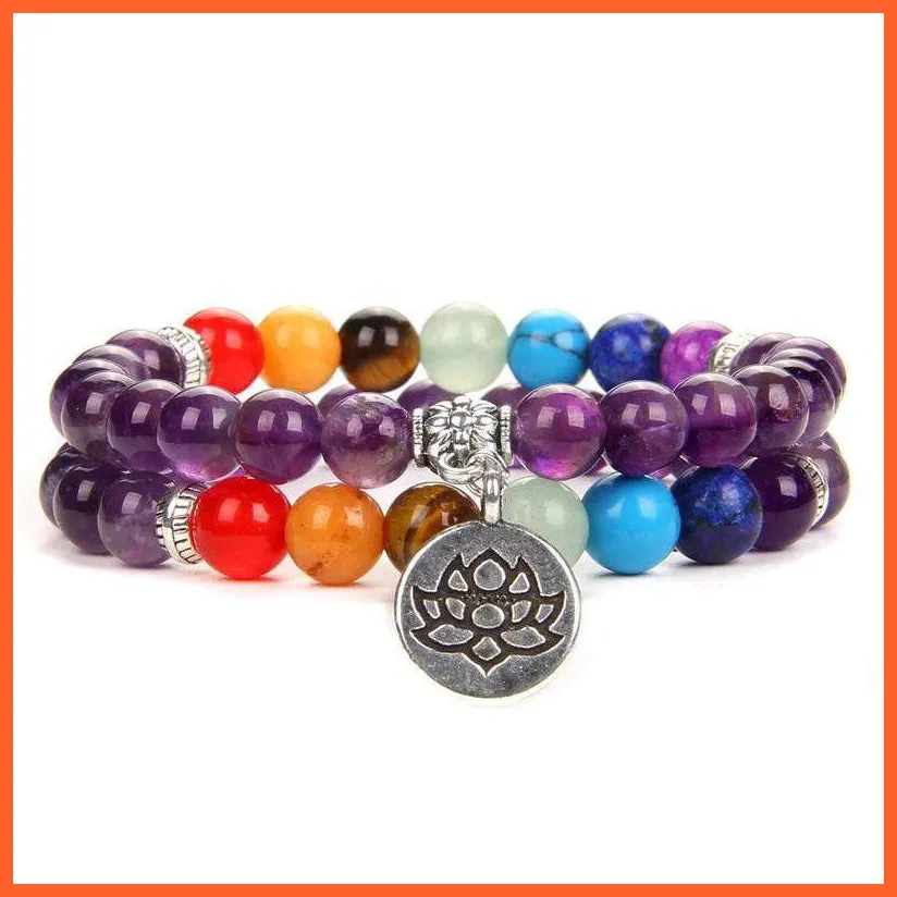 Seven Chakra Yoga Energy Bracelets | Energy Peace Meditation Bracelets