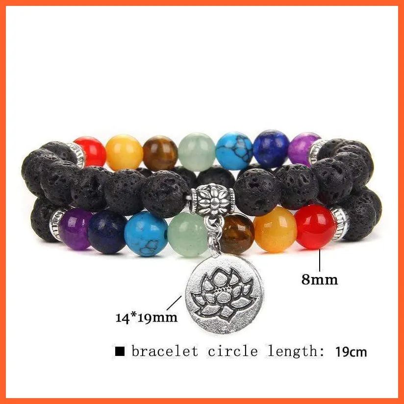 Seven Chakra Yoga Energy Bracelets | Energy Peace Meditation Bracelets