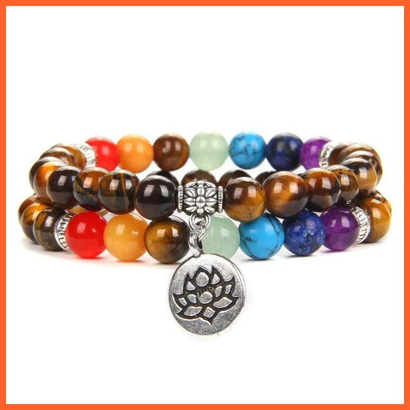 Seven Chakra Yoga Energy Bracelets | Energy Peace Meditation Bracelets