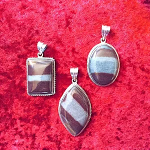 Shiva Lingam Sterling Silver Pendants