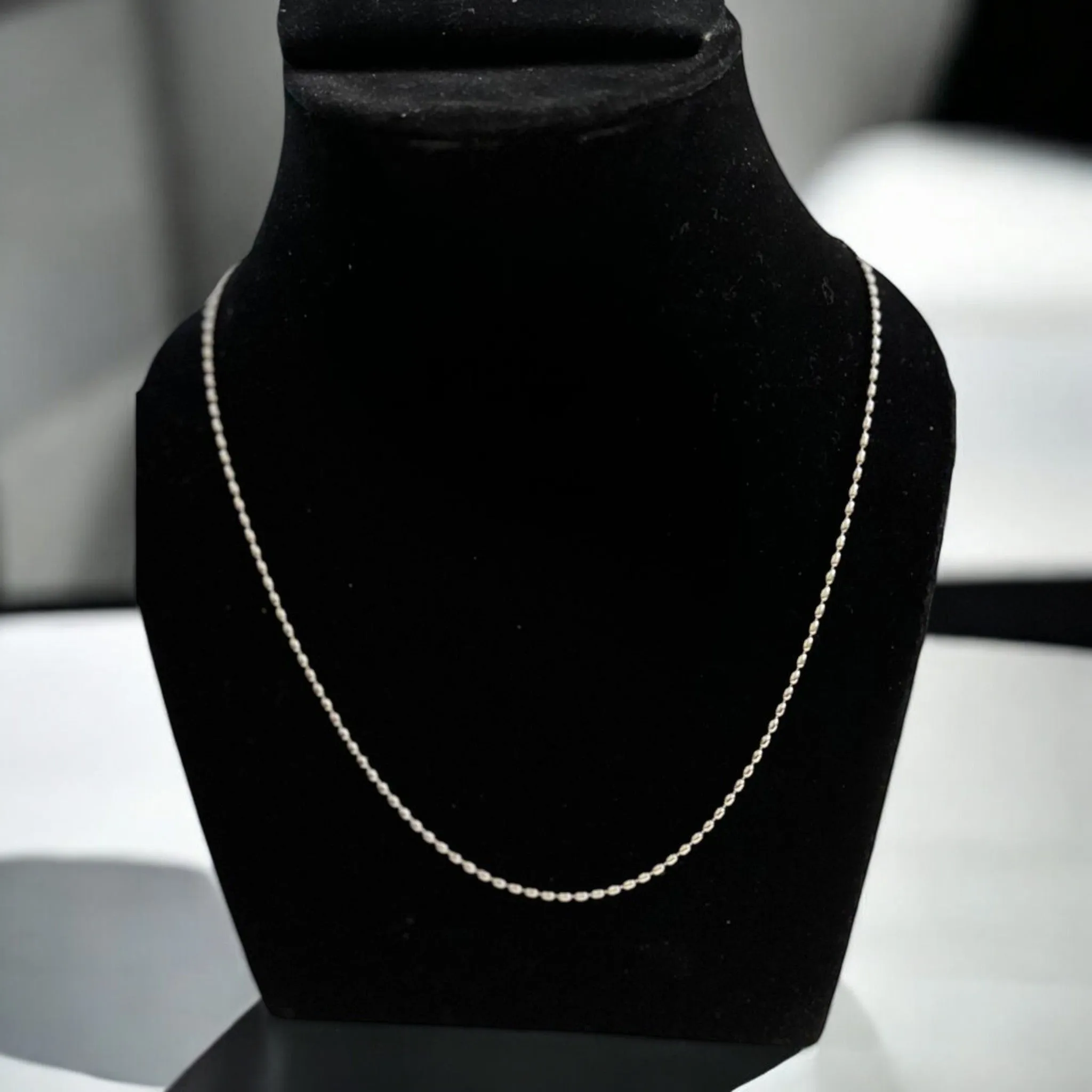 Silver Beads minimal Chain