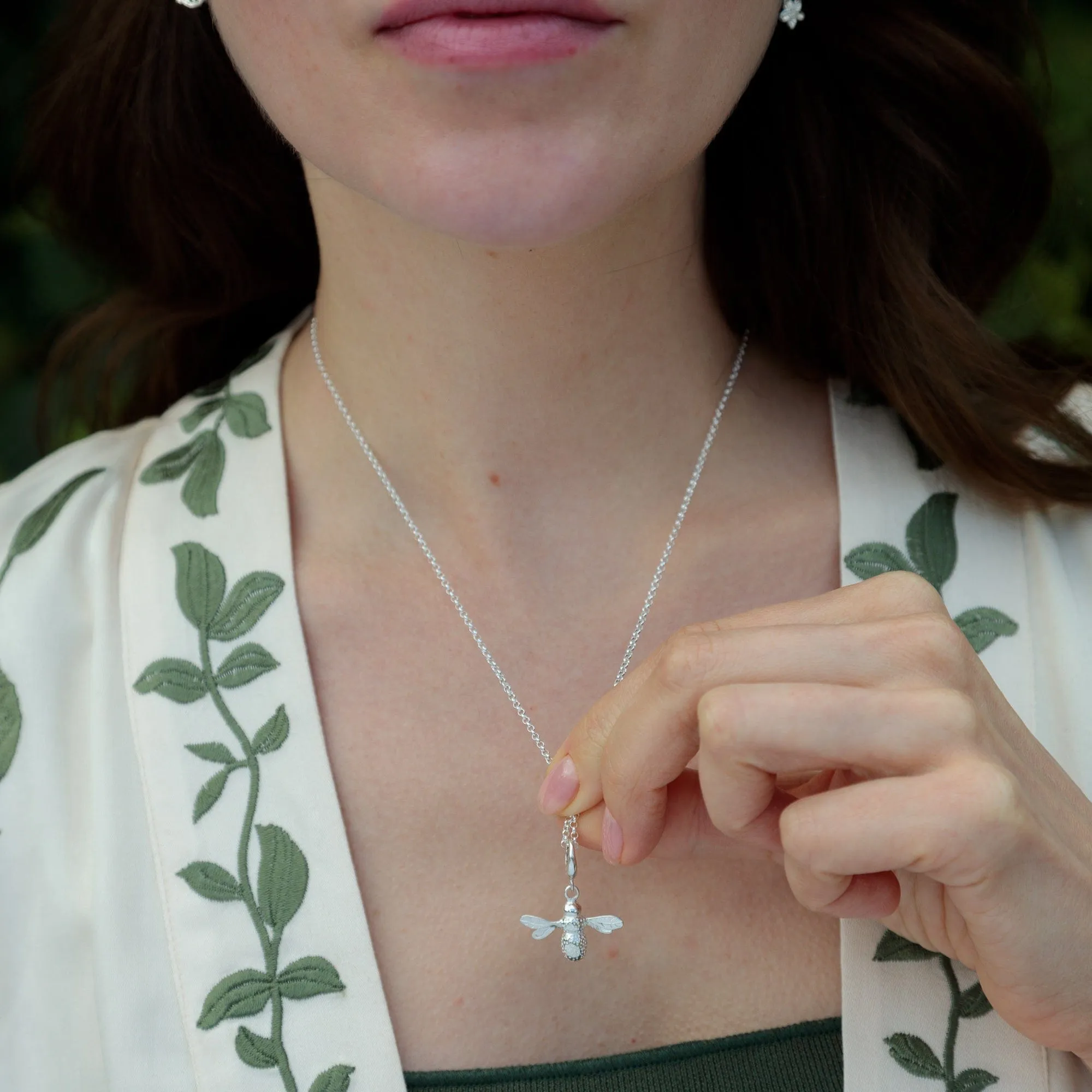 Silver Bee Charm