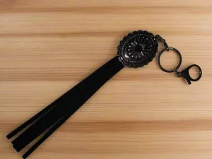 Silver Concho Key Chain w/ Fringe
