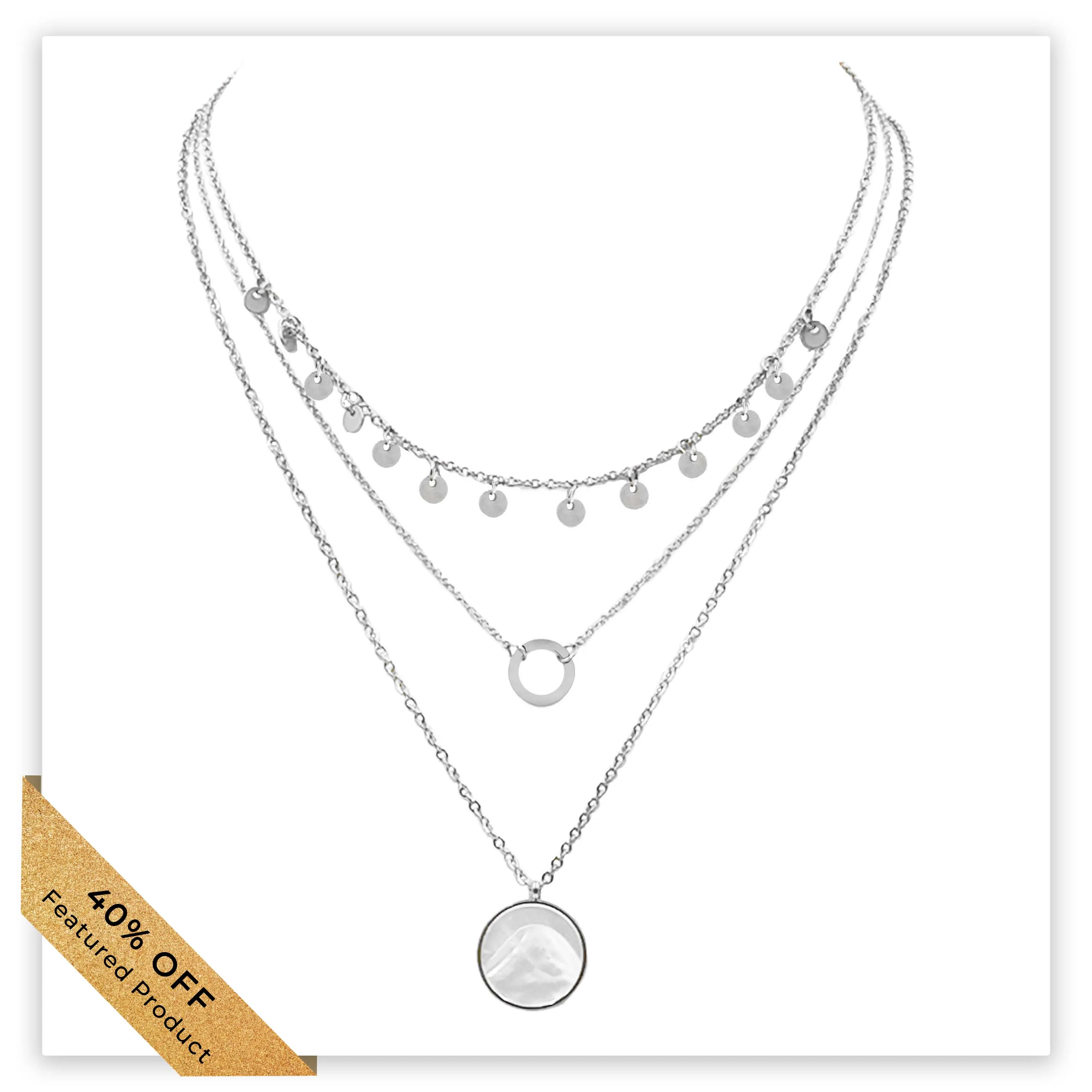Silver Kyla Necklace Set