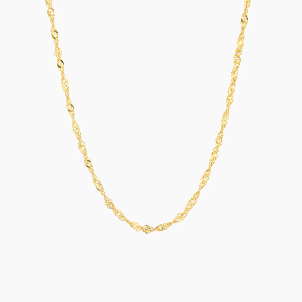 Singapore Chain Necklace - 2mm