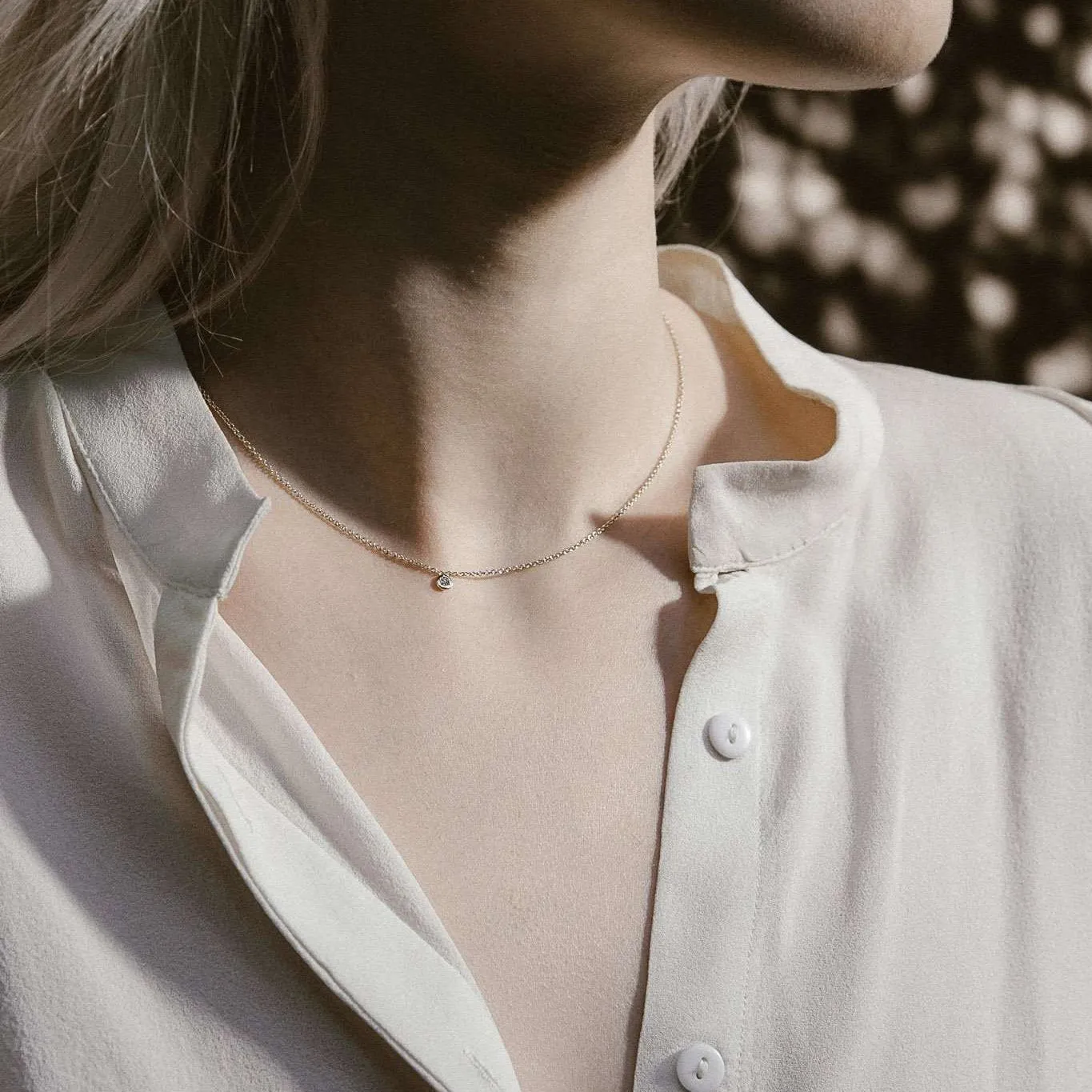 Single Diamond Necklace