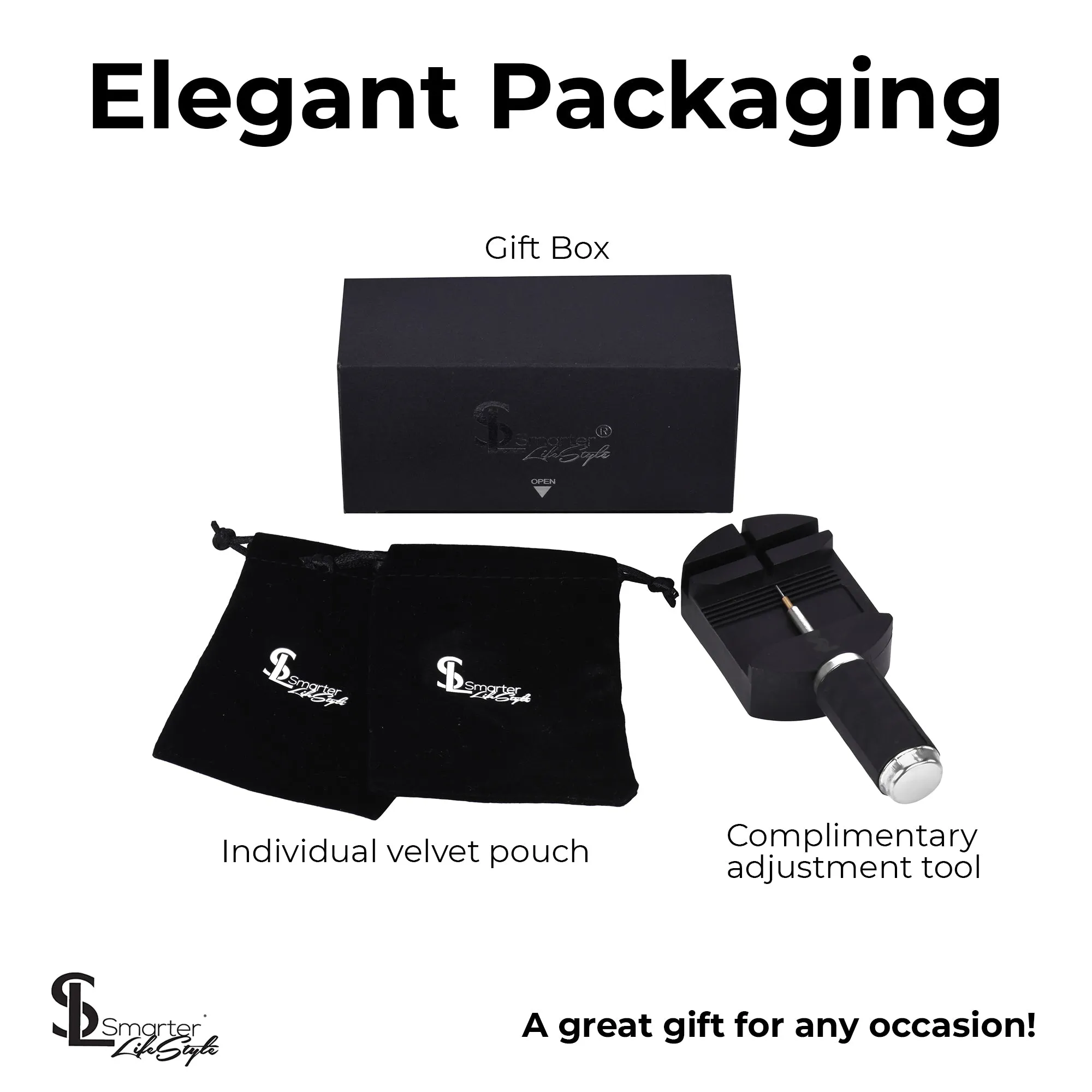 Smarter LifeStyle Elegant Couples His and Hers Distance Bracelets, Surgical Grade Steel (Single Bracelet, Hers/Women's)