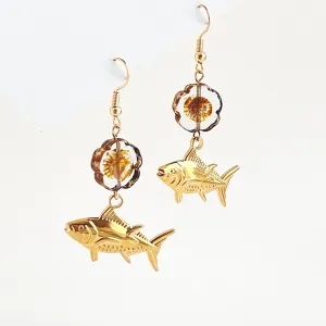 Smell Like Fish and Flowers Earrings | Beaded Earrings