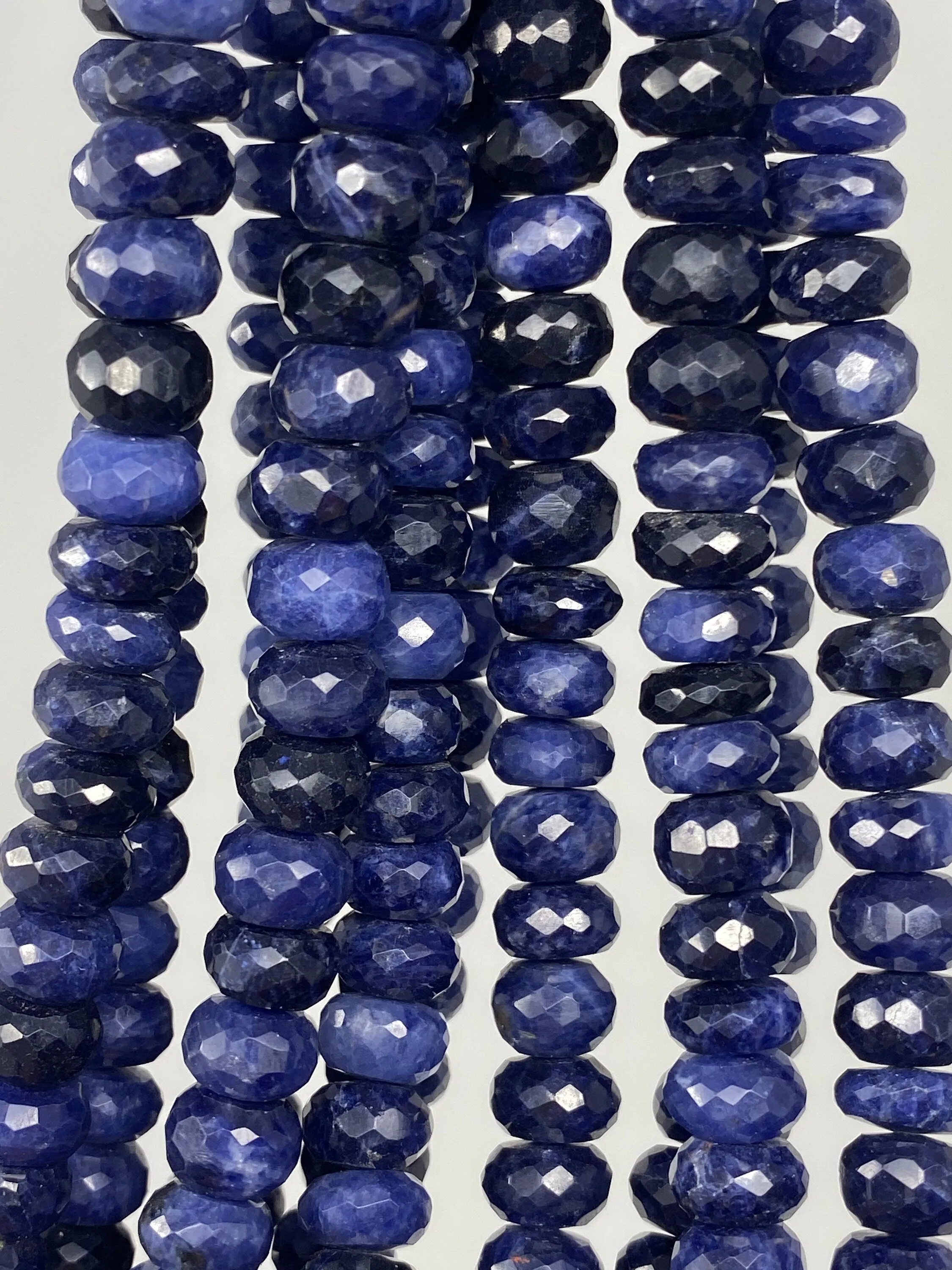 Sodalite Gemstone Beads, Natural Gemstone Beads, Beading Supplies for Jewelry Making, Wholesale Beads, Bulk Beads, 8-9mm, 8"Strand