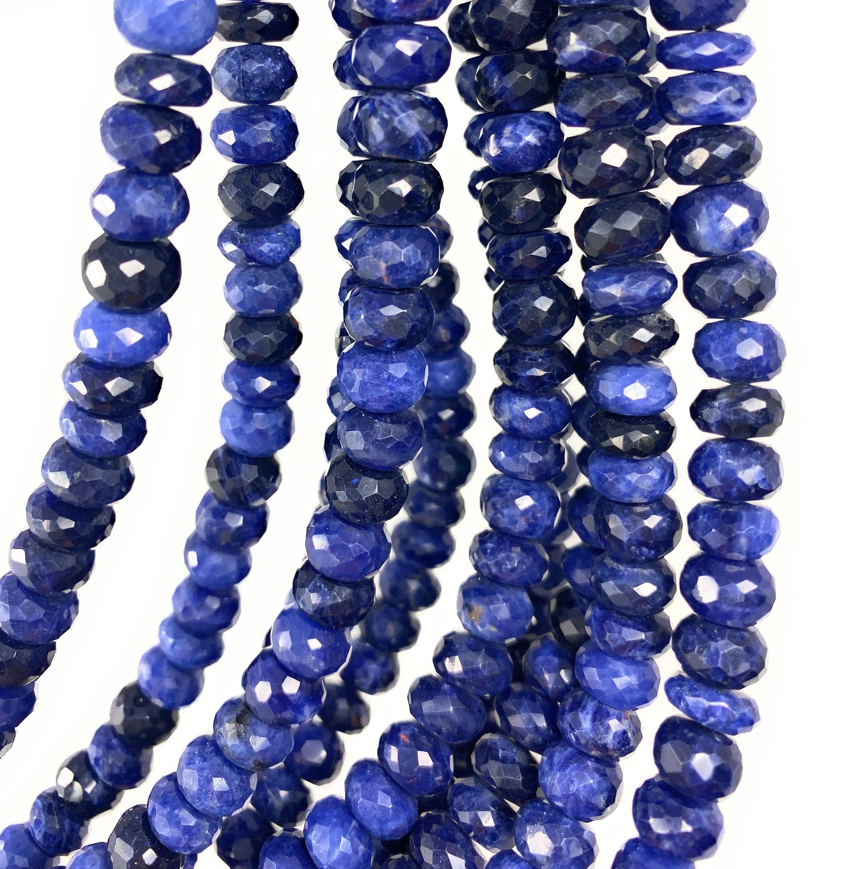 Sodalite Gemstone Beads, Natural Gemstone Beads, Beading Supplies for Jewelry Making, Wholesale Beads, Bulk Beads, 8-9mm, 8"Strand