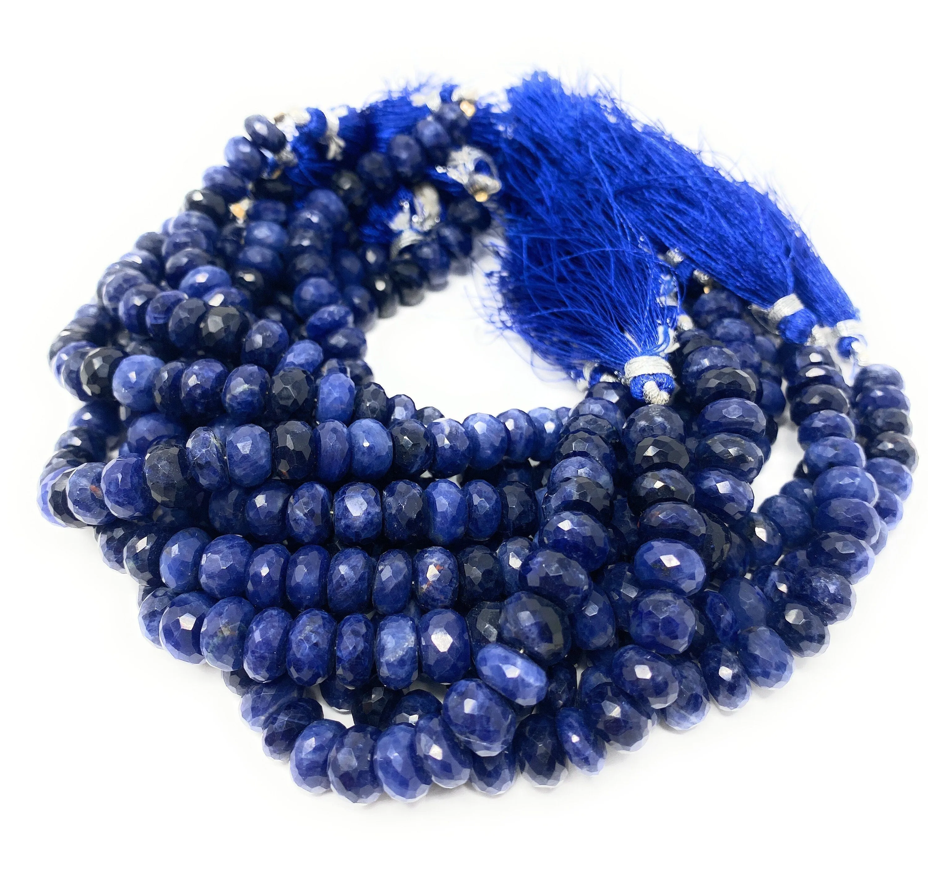 Sodalite Gemstone Beads, Natural Gemstone Beads, Beading Supplies for Jewelry Making, Wholesale Beads, Bulk Beads, 8-9mm, 8"Strand