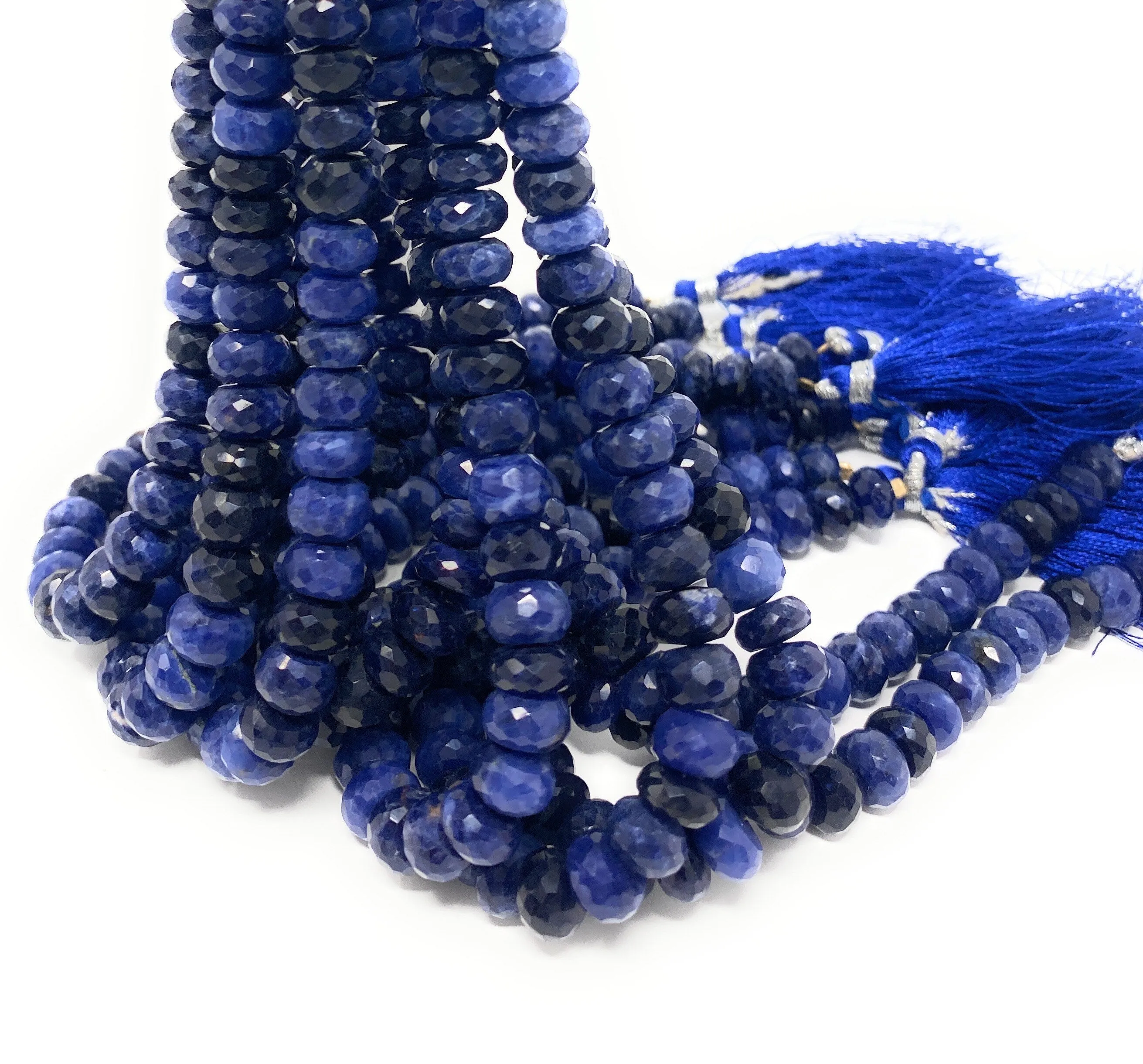 Sodalite Gemstone Beads, Natural Gemstone Beads, Beading Supplies for Jewelry Making, Wholesale Beads, Bulk Beads, 8-9mm, 8"Strand