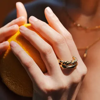SOKO Uzi Stacking Rings in Gold