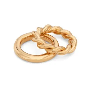 SOKO Uzi Stacking Rings in Gold
