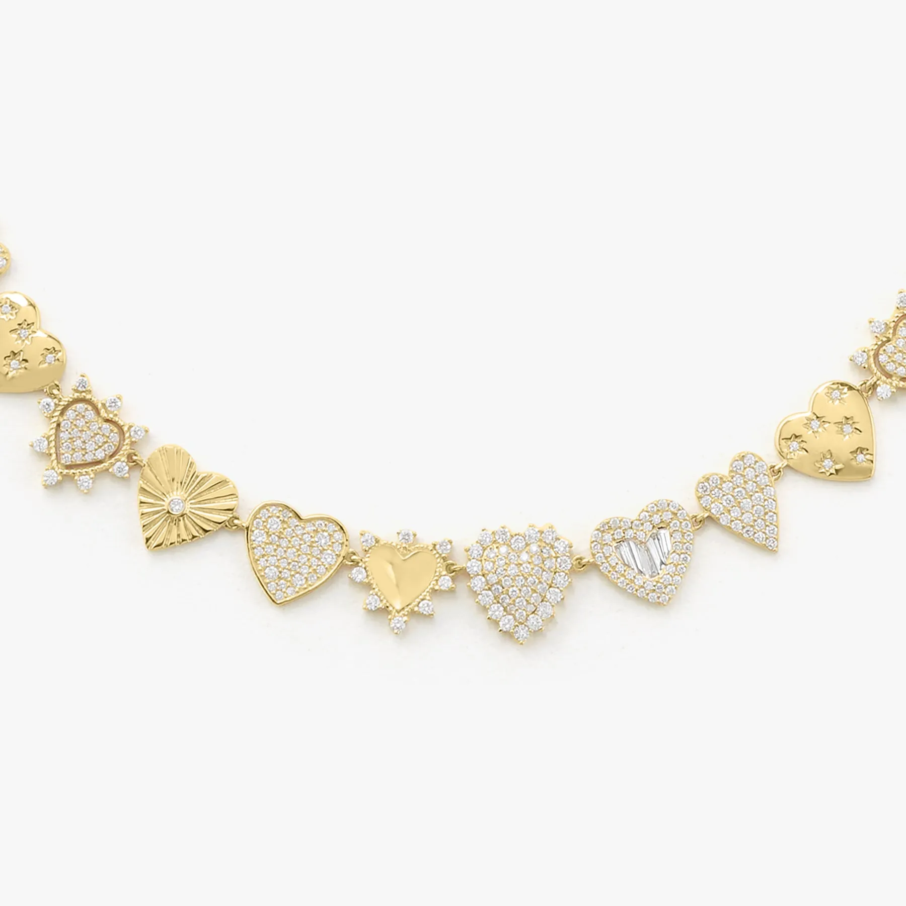 Soleil Diamond Heart Charm Necklace 5.15 ctw