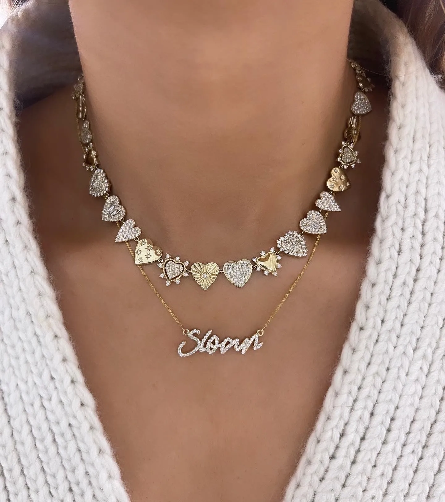 Soleil Diamond Heart Charm Necklace 5.15 ctw