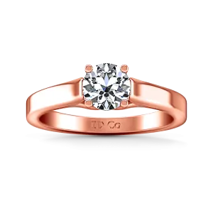 Solitaire Engagement Ring Lyric Modern Lattice 14K Rose Gold