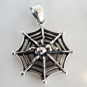 Spider Charm .925 Sterling Silver Gothic Pendant