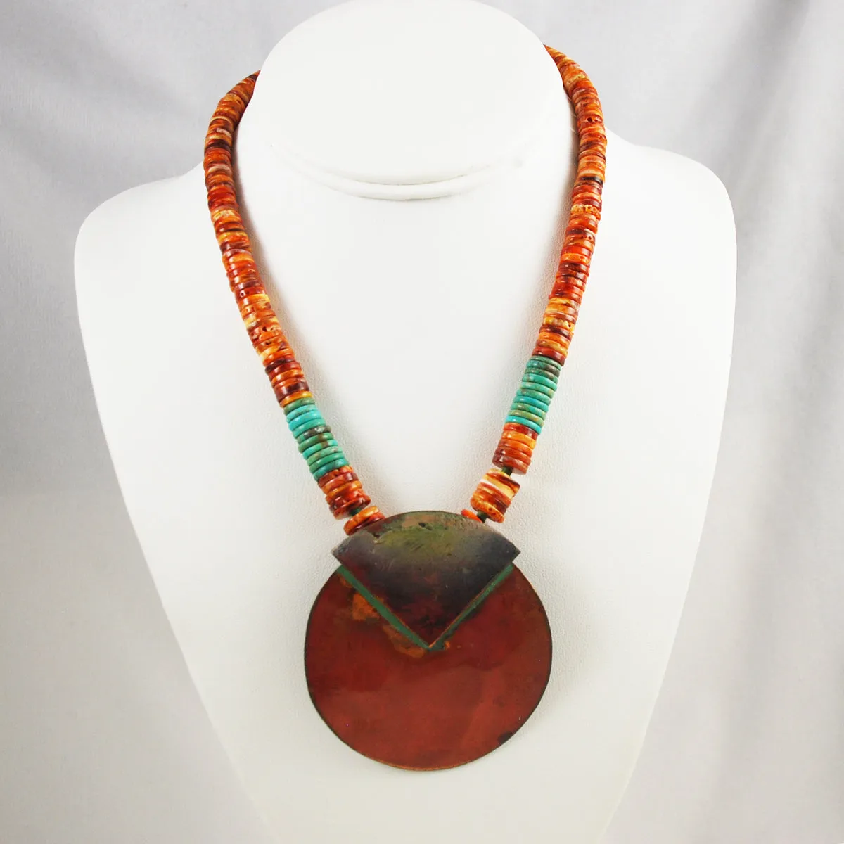 Spiny Oyster Shell & Turquoise Necklace Artisan