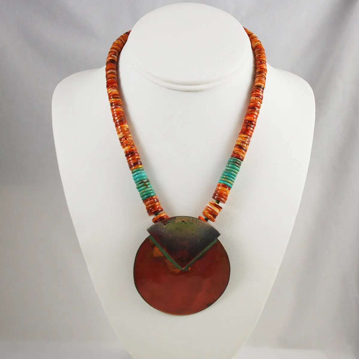 Spiny Oyster Shell & Turquoise Necklace Artisan
