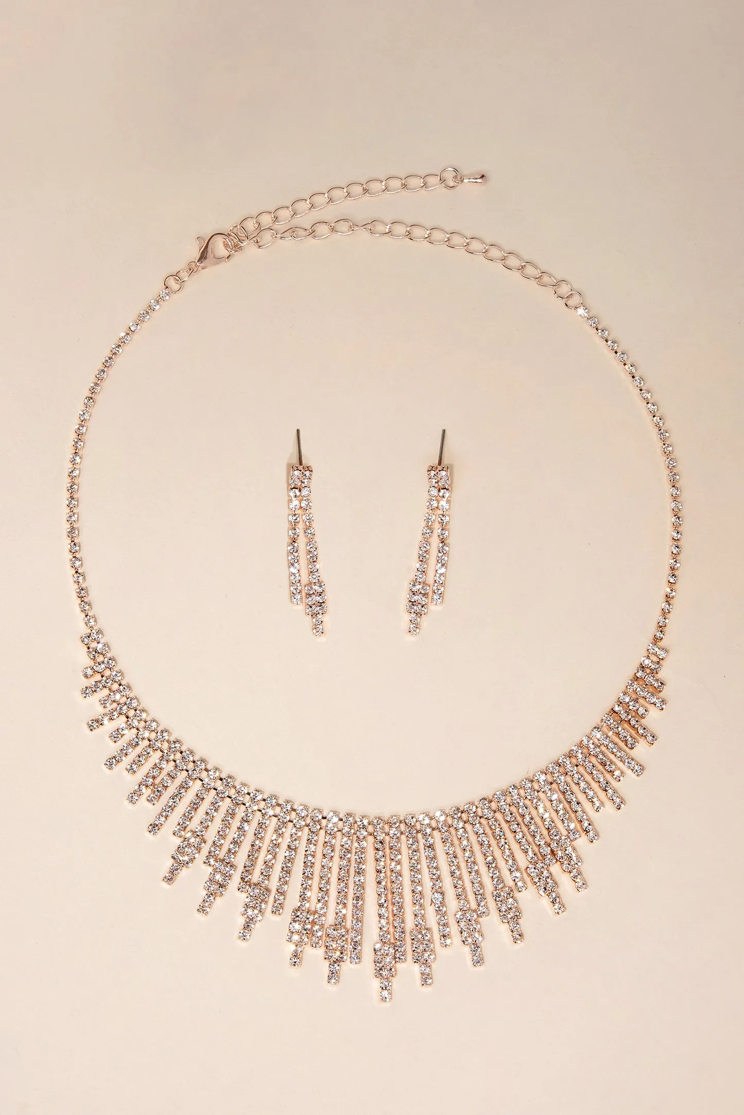 Starburst Rhinestone Necklace Set