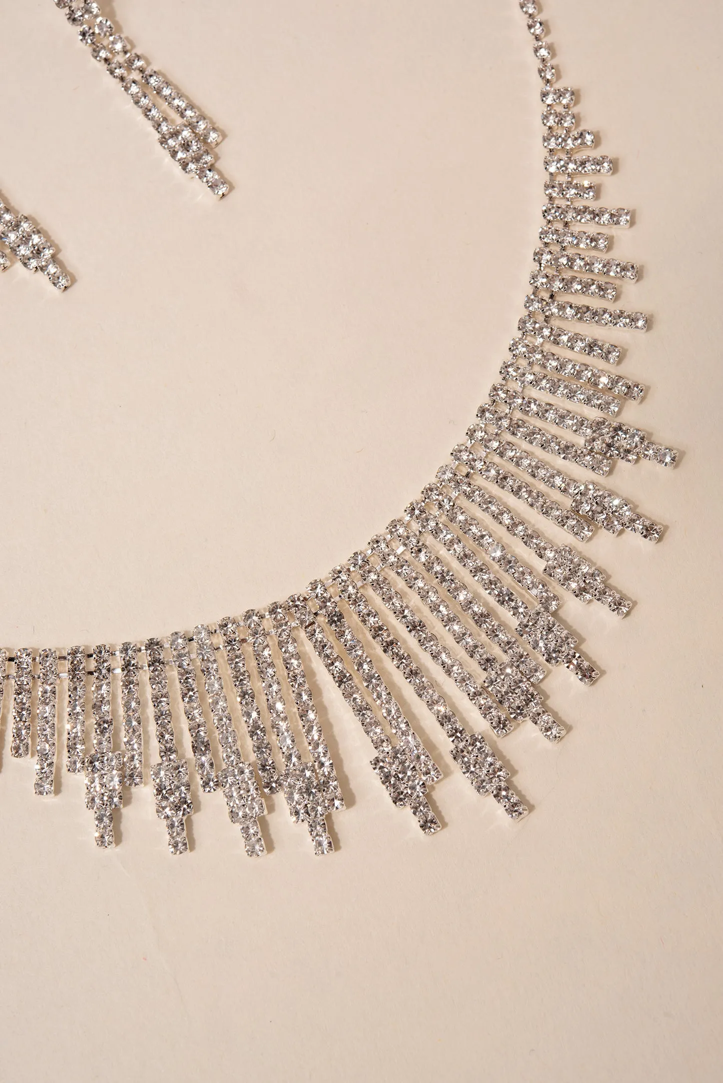 Starburst Rhinestone Necklace Set