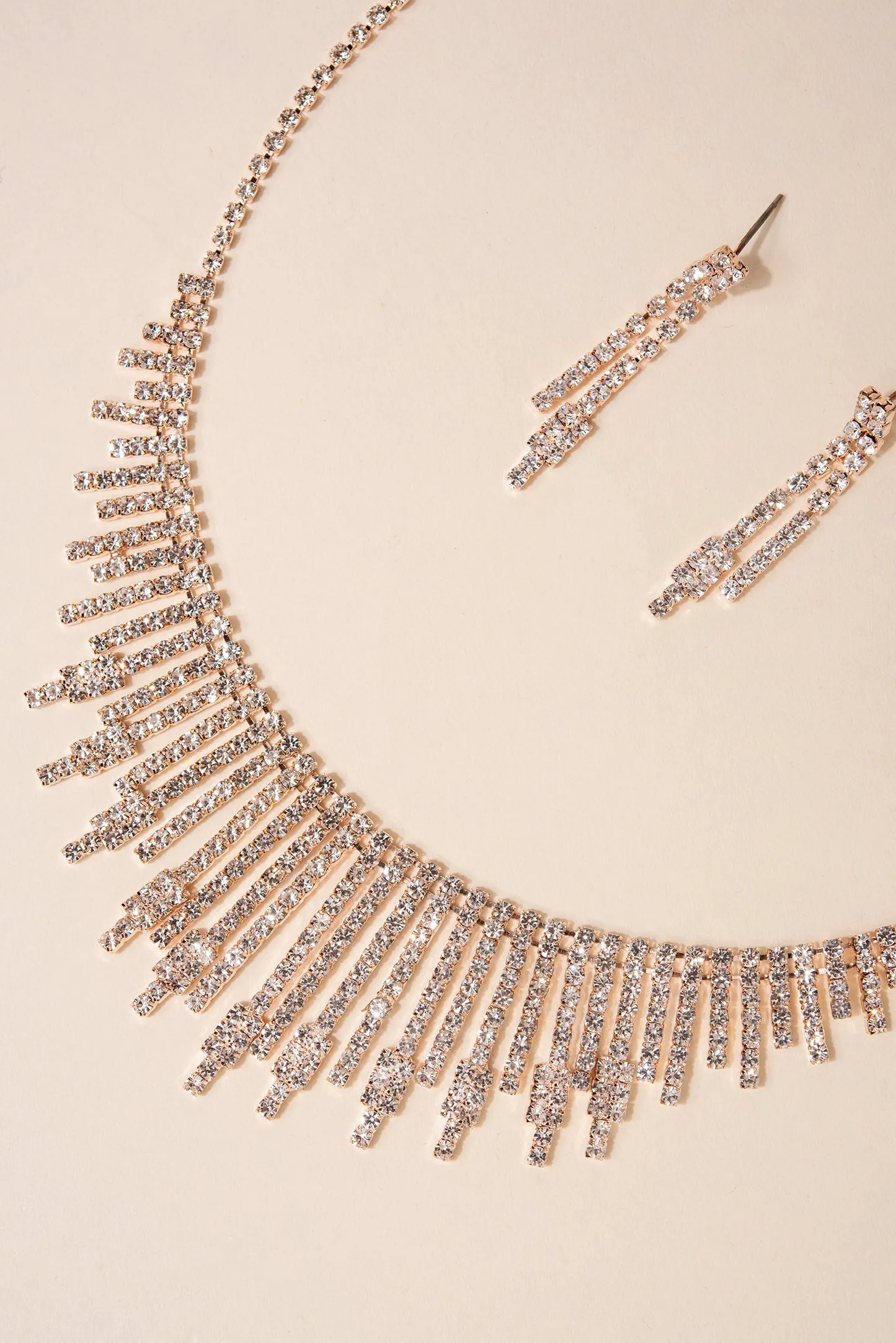 Starburst Rhinestone Necklace Set