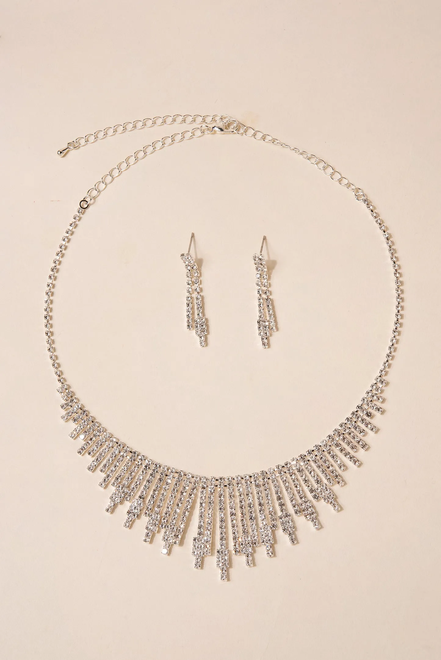 Starburst Rhinestone Necklace Set