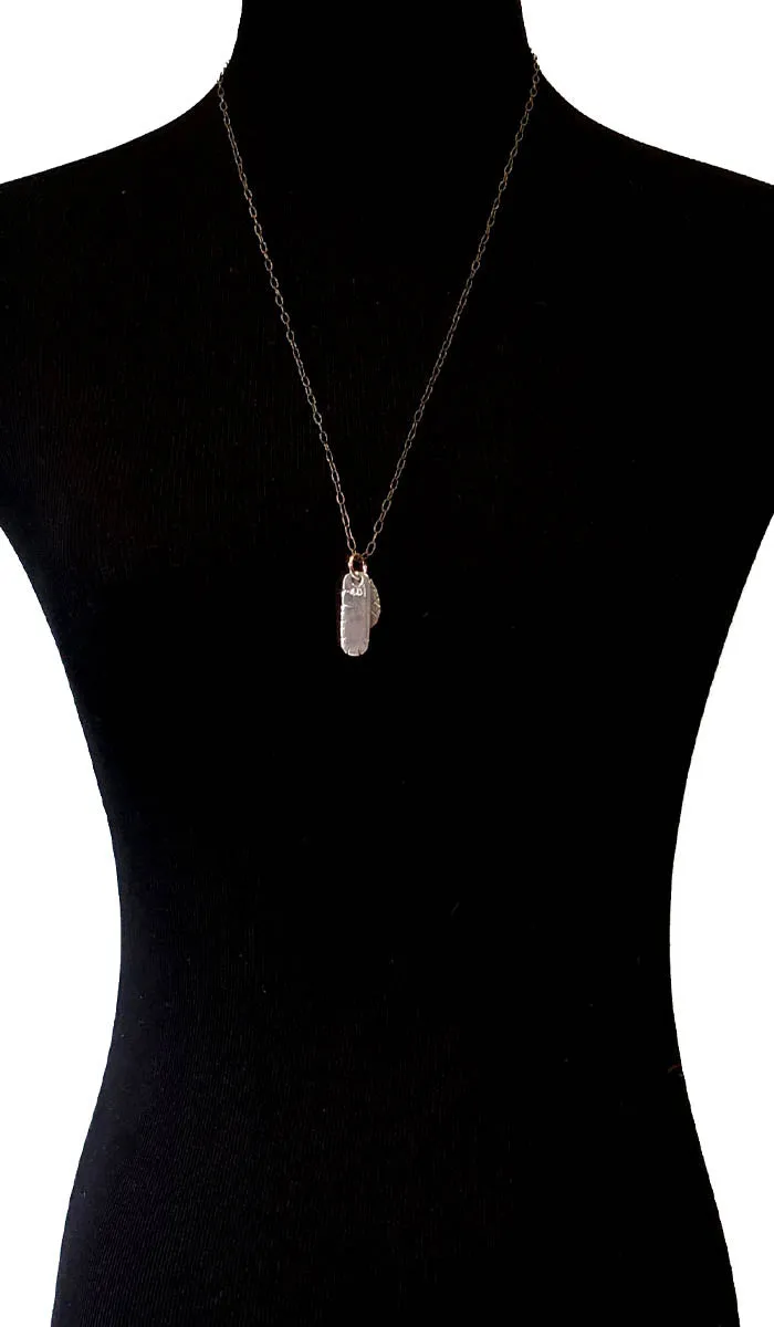 Sterling Silver Antique Look Allah Tag Necklace - FINAL SALE