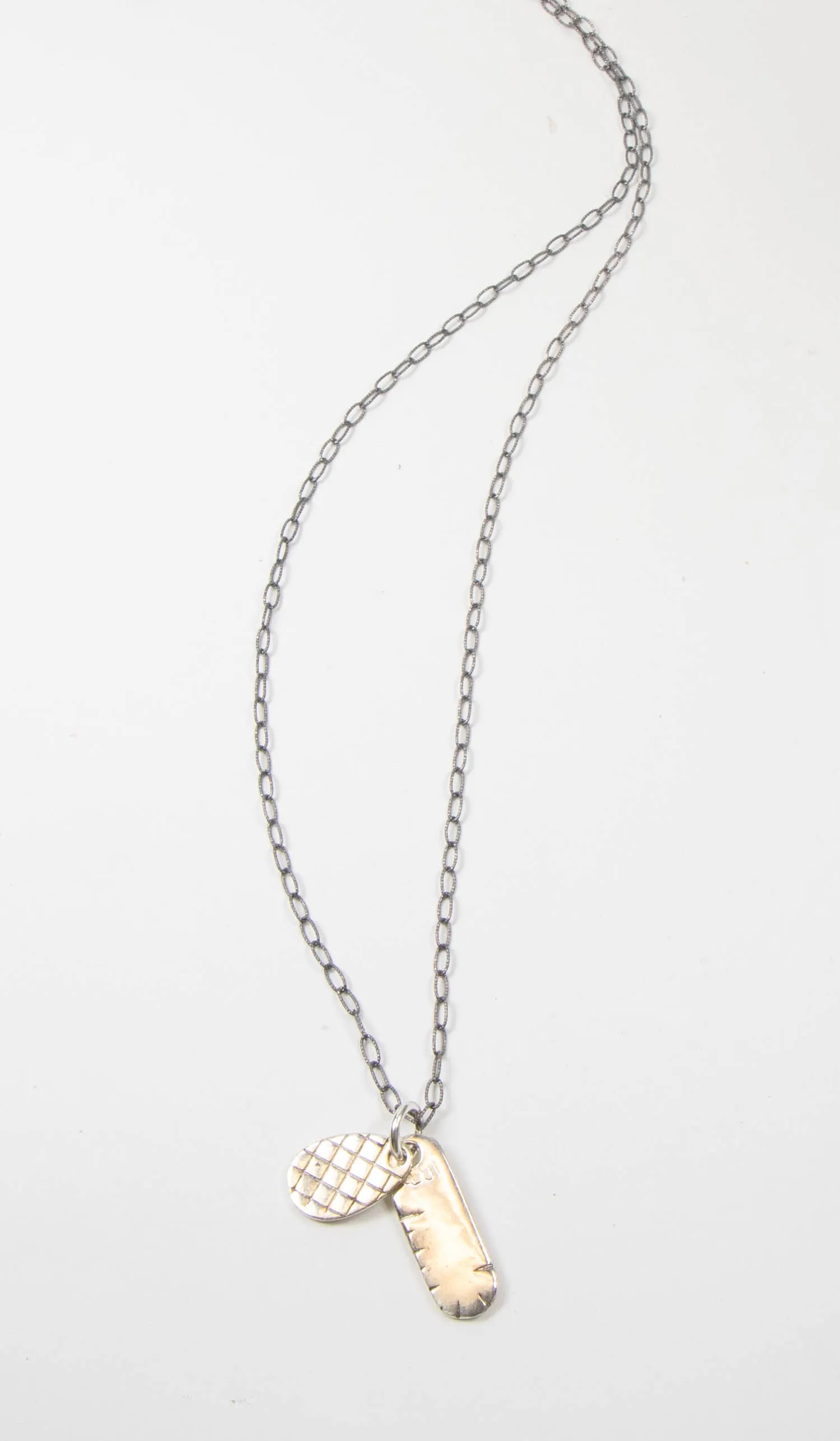 Sterling Silver Antique Look Allah Tag Necklace - FINAL SALE