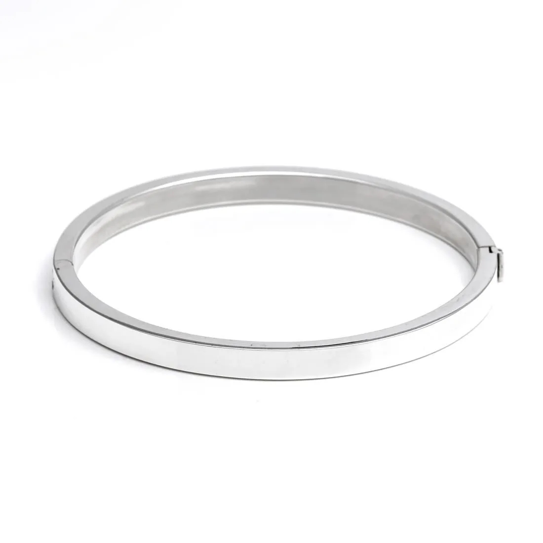 Sterling Silver Classic Hinged Bangle - Chunky Square Tube Design