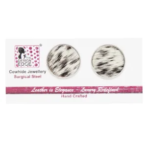 Stud Earrings – Cowhide Jewellery 16MM Surgical Steel – Nairobi