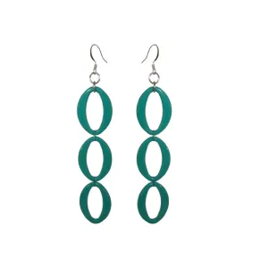 Teal Earrings - Triple