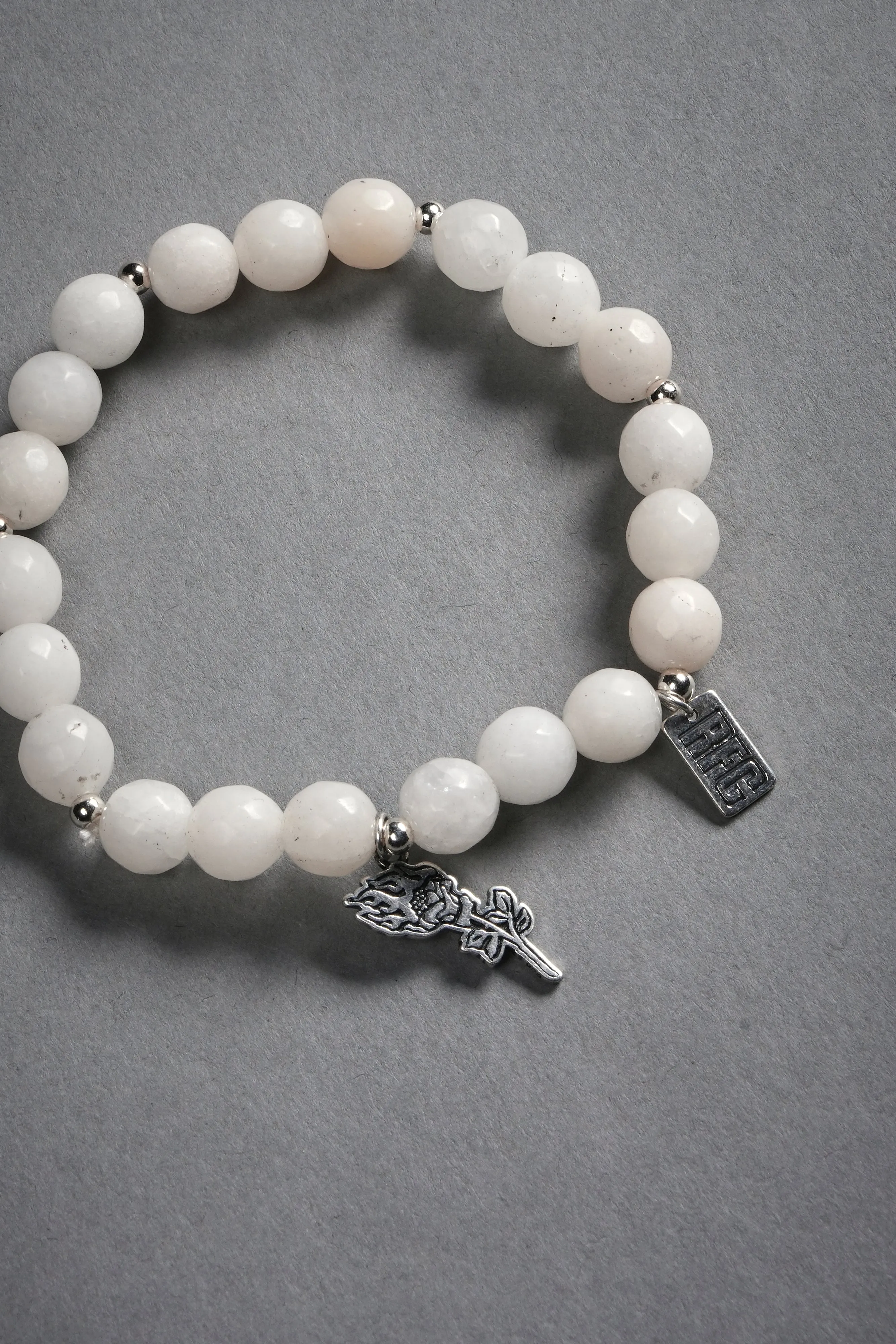 The Wolf and The Rose She Bracelet Set in Black/Cream